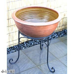 大型浅鉢（EW004大） アイアンスタンドＬ付き | 杜若園芸WEBショップ 